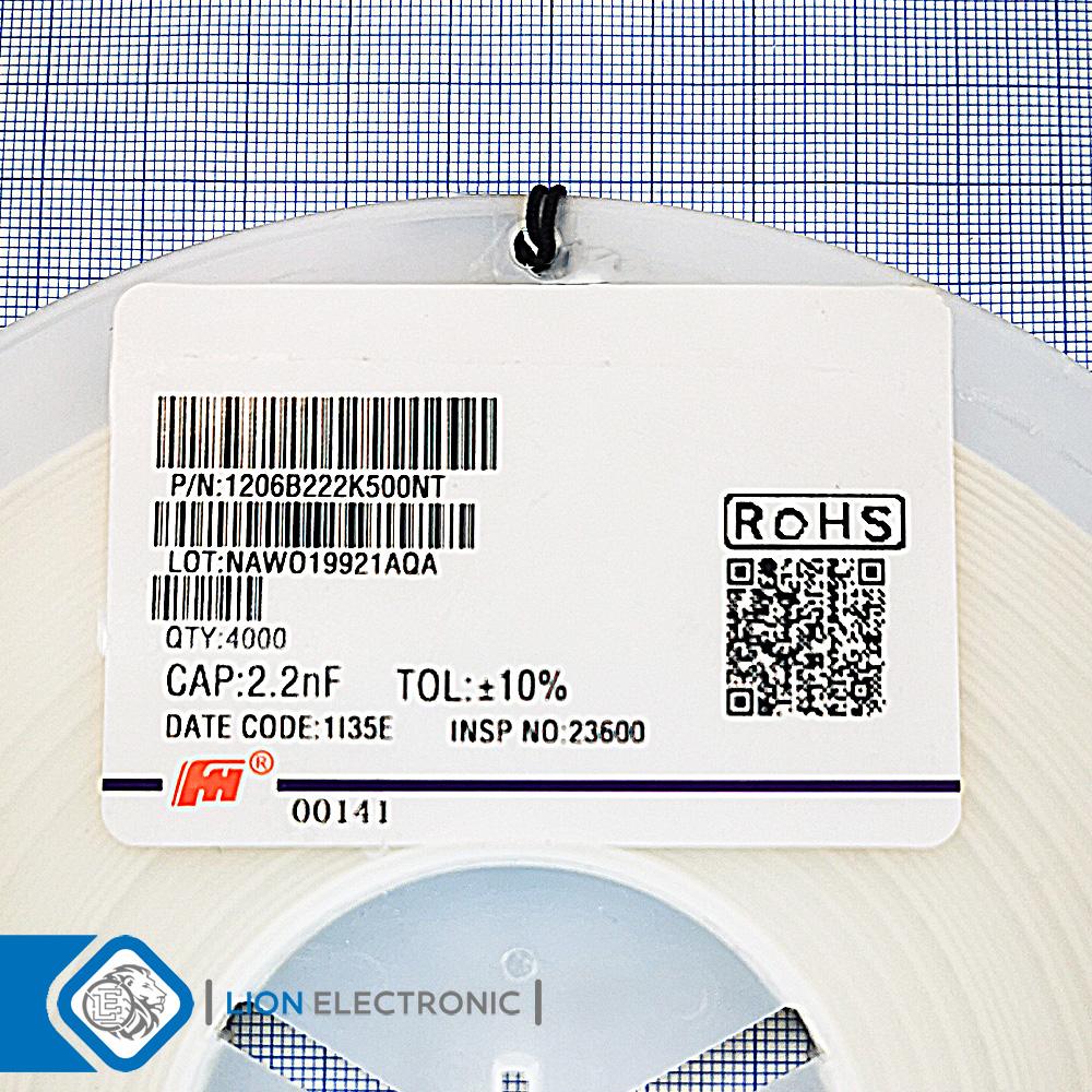 CAP1206 2.2nF 50V 10%